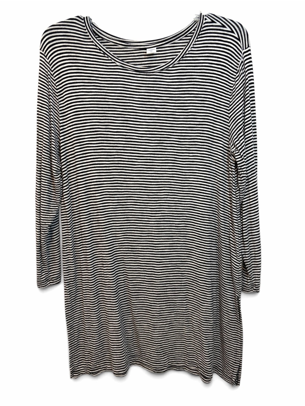 Old Navy Striped Long Sleeve Swing Tunic - Black & White Women’s Size Large